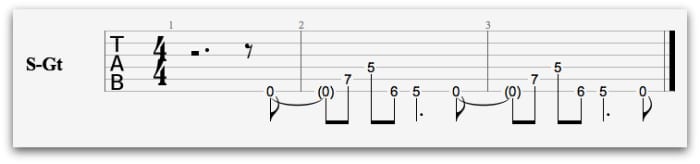 Enter Sandman tab